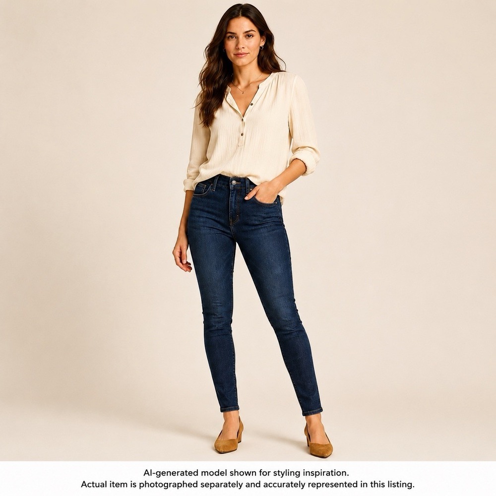 Pilcro Anthropologie Stet Skinny Jeans Women's 30 Dark Wash Stretch Denim Preppy